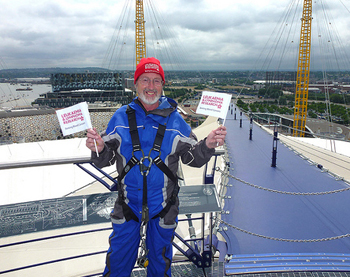 photo of terry joyce climbing O2